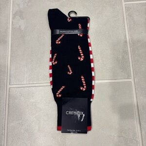 NWT Cremieux candy cane & stripe socks (size 6-12.5 men’s)